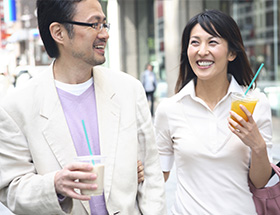 smiling couple