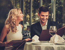 Couple having a romantic meal