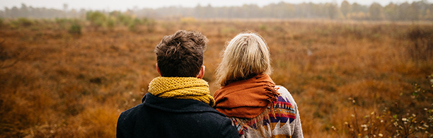 couple in a field