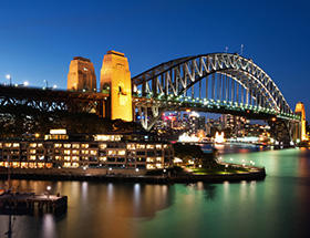 sydney at night