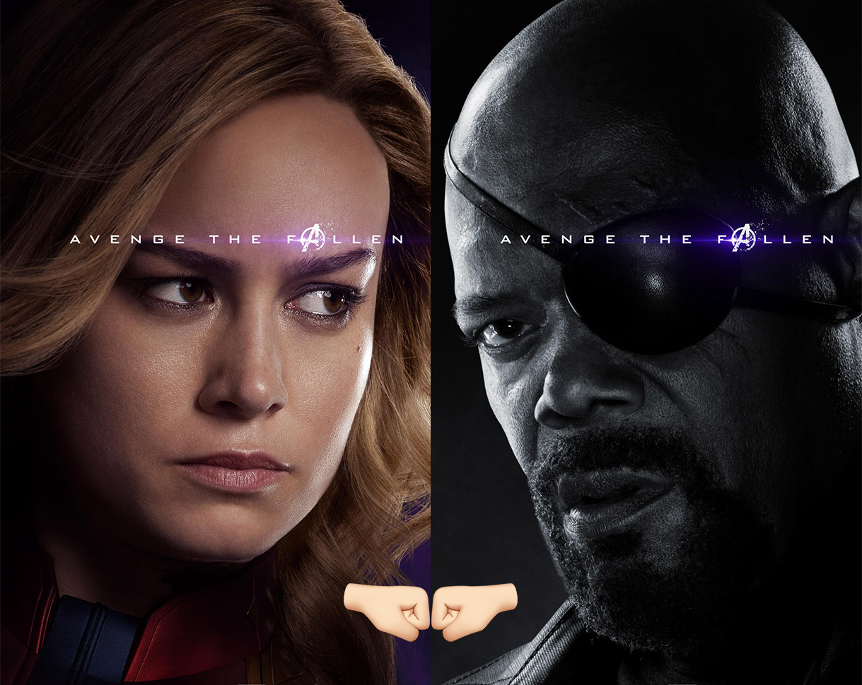 Carol Danvers and Nick Fury friends