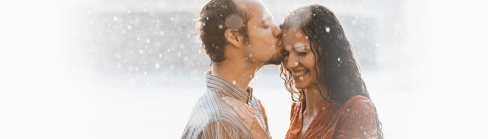 couple in the rain