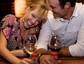 couple enjoying a drink