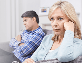 couple looking upset