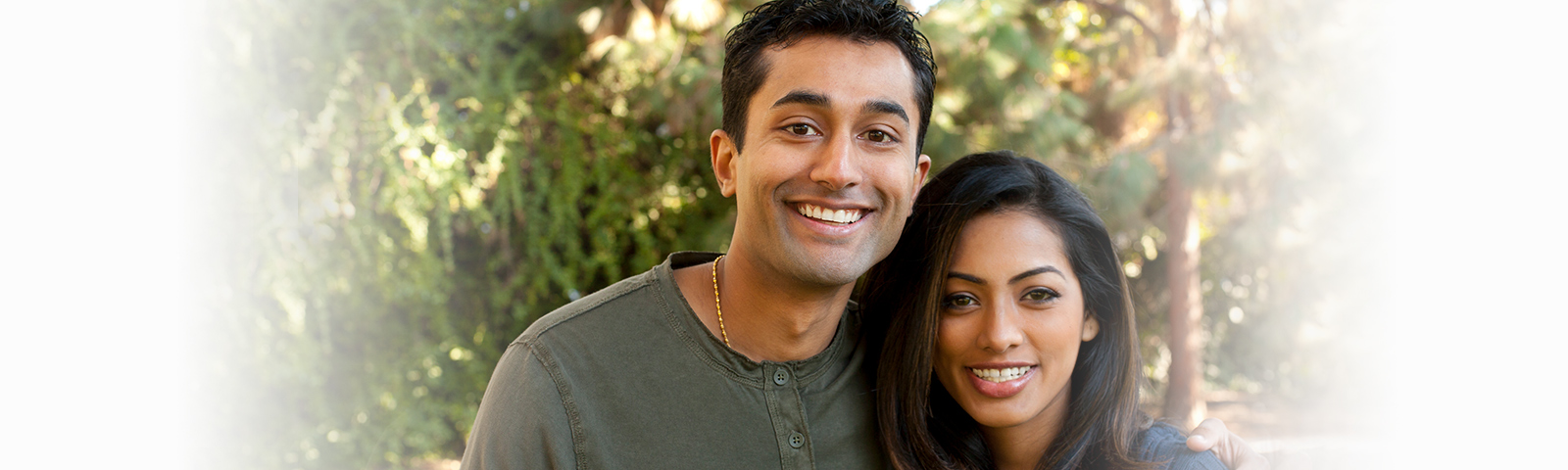 indian couple smiling together