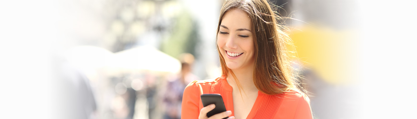 Woman using her mobile