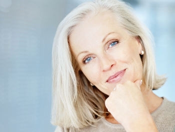 older woman thinking about relationship