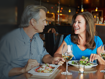 older couple out to dinner